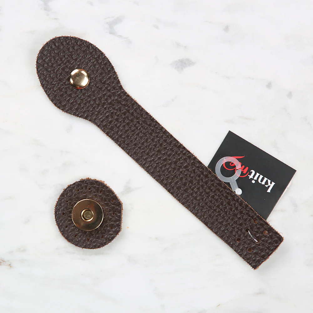 Knitme Snap Bag Cover 2.5x17 cm Brown BA-0045