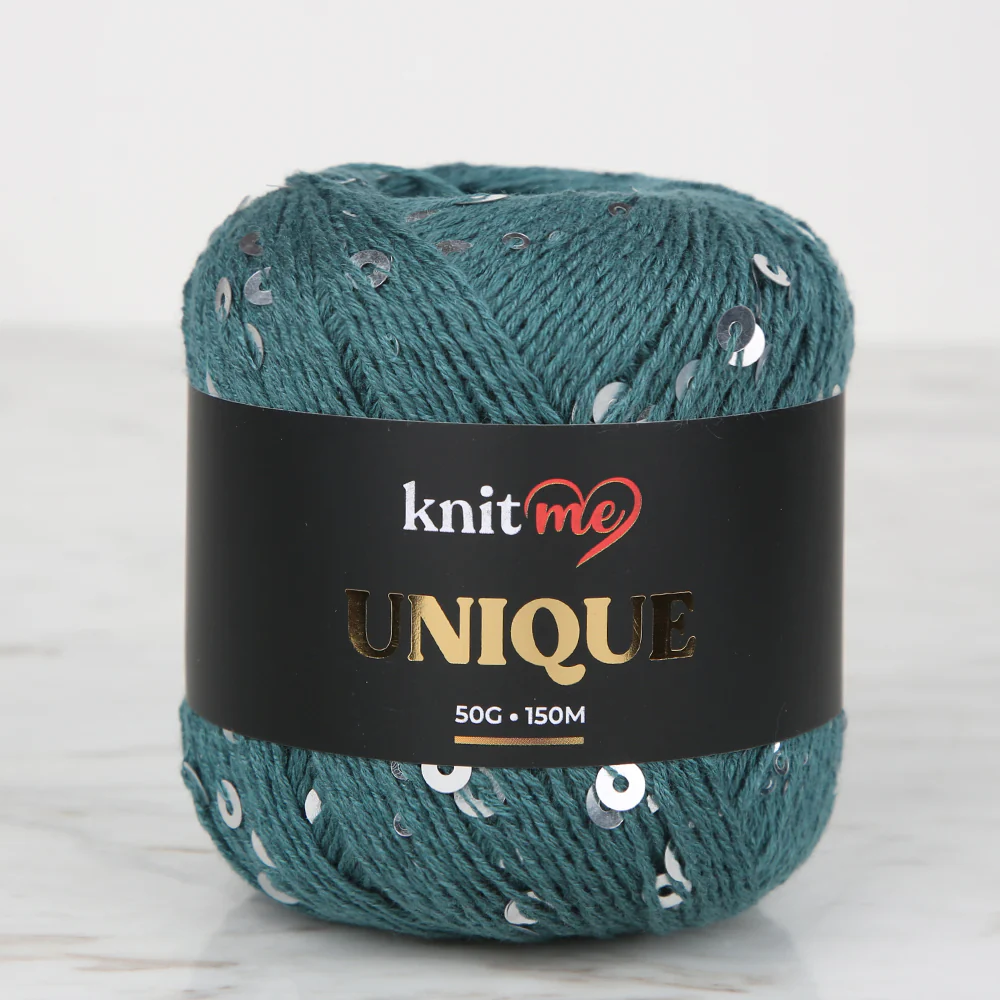 Knitme UNIQUE Hand Knitting Yarn ,Petrol Green 3