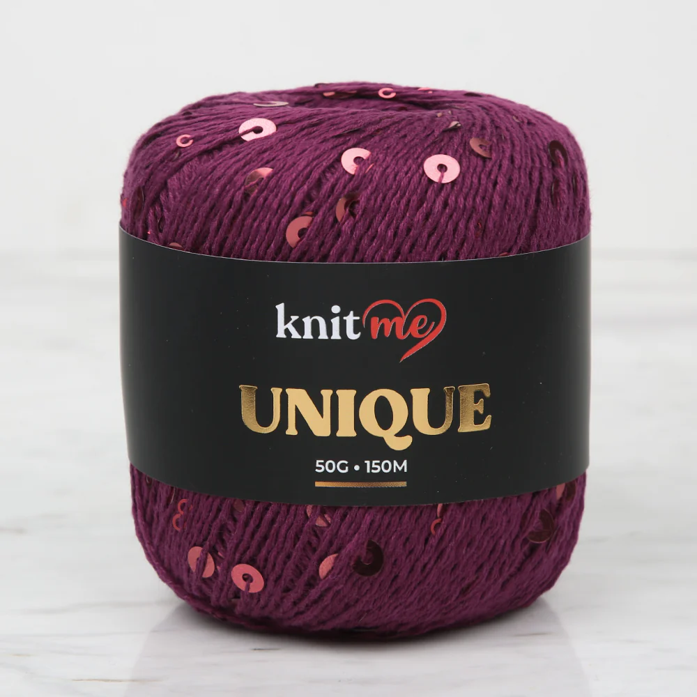 Knitme UNIQUE Hand Knitting Yarn, Purple  - 21