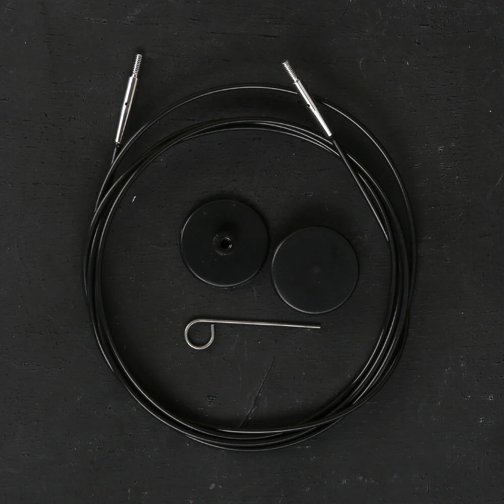 KnitPro 150 cm 1 pieces of knitting Cable, Black - 10525 - Image 2