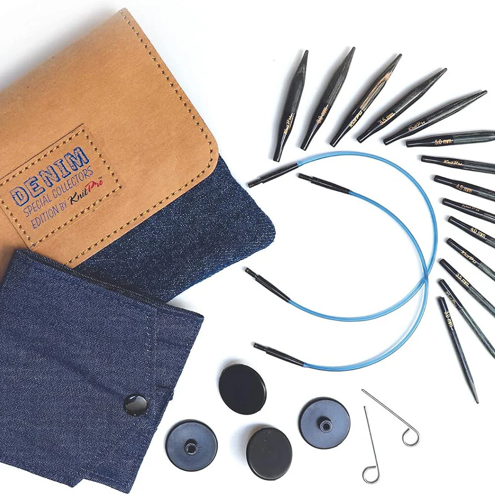Knitpro Indigo Wood Mini Interchangeable Needle Set - 20645 - Image 2