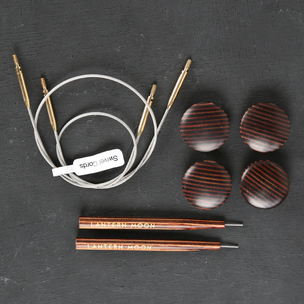 Knitpro Lanternmoon Ebony Wood Interchangeable Set of 5 Needles - Grace - 350314 - Image 3
