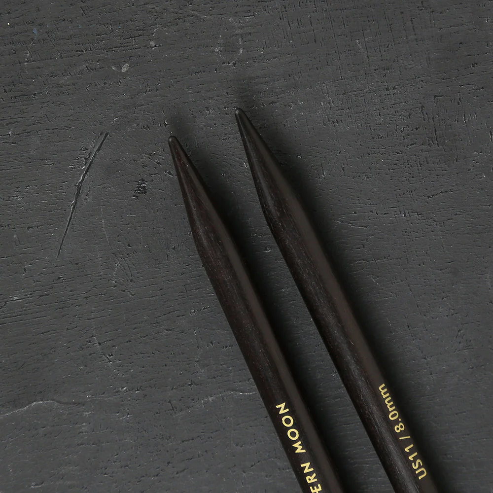 Knitpro Lanternmoon Ebony Wood Interchangeable Set of 8 Needles - Glory - 350303 - Image 5