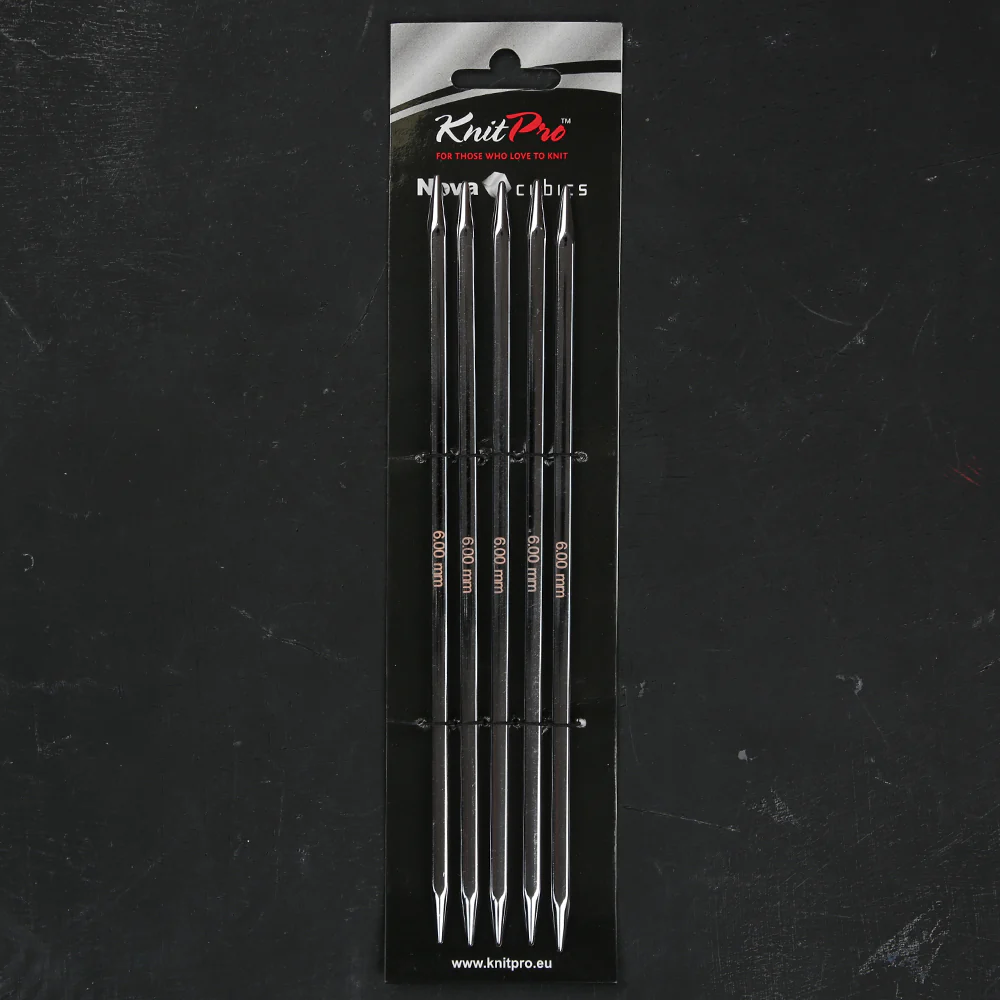KnitPro Nova Cubics 6 mm 20 cm Double Pointed Needle Set of 5 - 12133