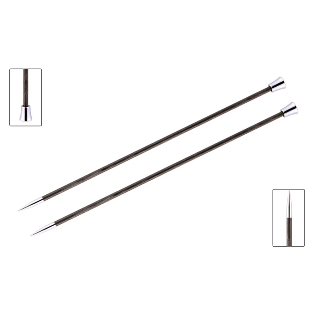 KnitPro Royale 4.5 mm 35 cm Wooden Single Pointed Needles, Grey Onyx - 29216 - Image 4