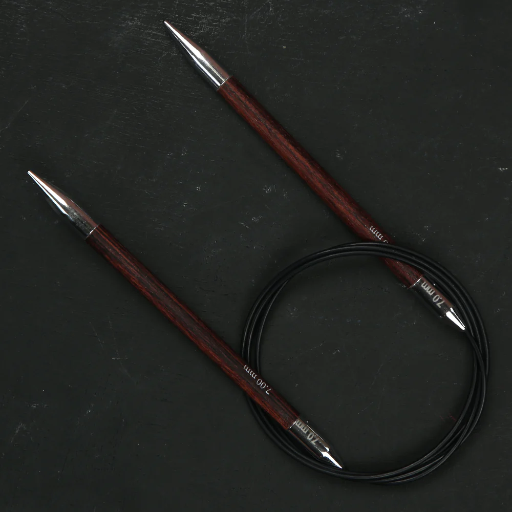 KnitPro Royale 7.00 mm 100 cm Fixed Circular Needle, Burgundy Rose - 29121 - Image 2