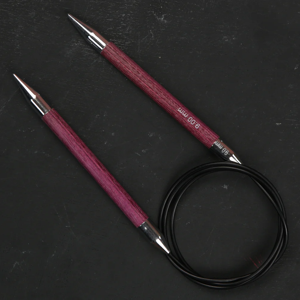 KnitPro Royale 9.00 mm 100 cm Fixed Circular Needle, Fuchsia Fan - 29123 - Image 2