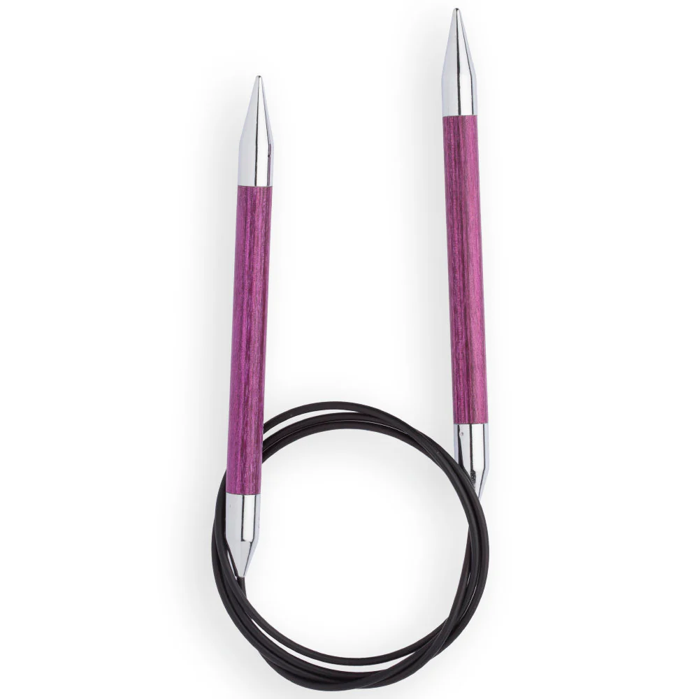 KnitPro Royale 9.00 mm 100 cm Fixed Circular Needle, Fuchsia Fan - 29123 - Image 5