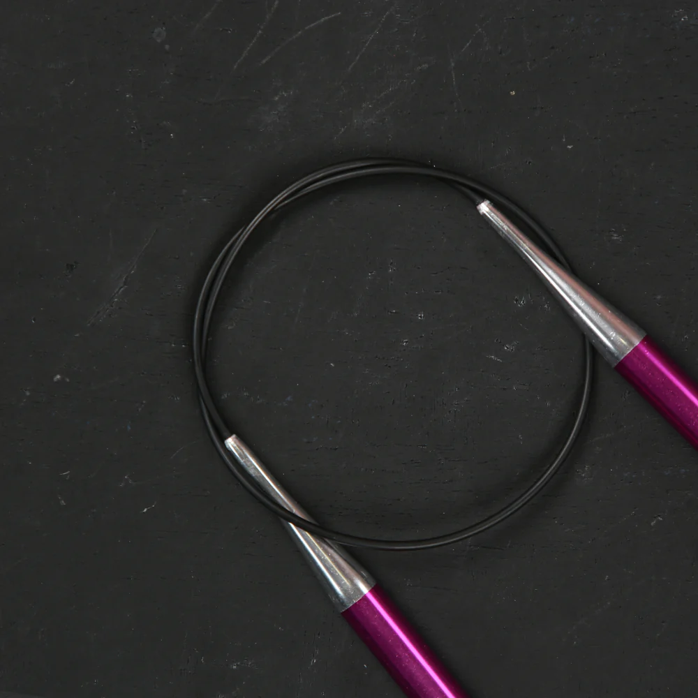 KnitPro Zing 10 mm 60 cm Metal Circular Needle, Ruby - 47108 - Image 3