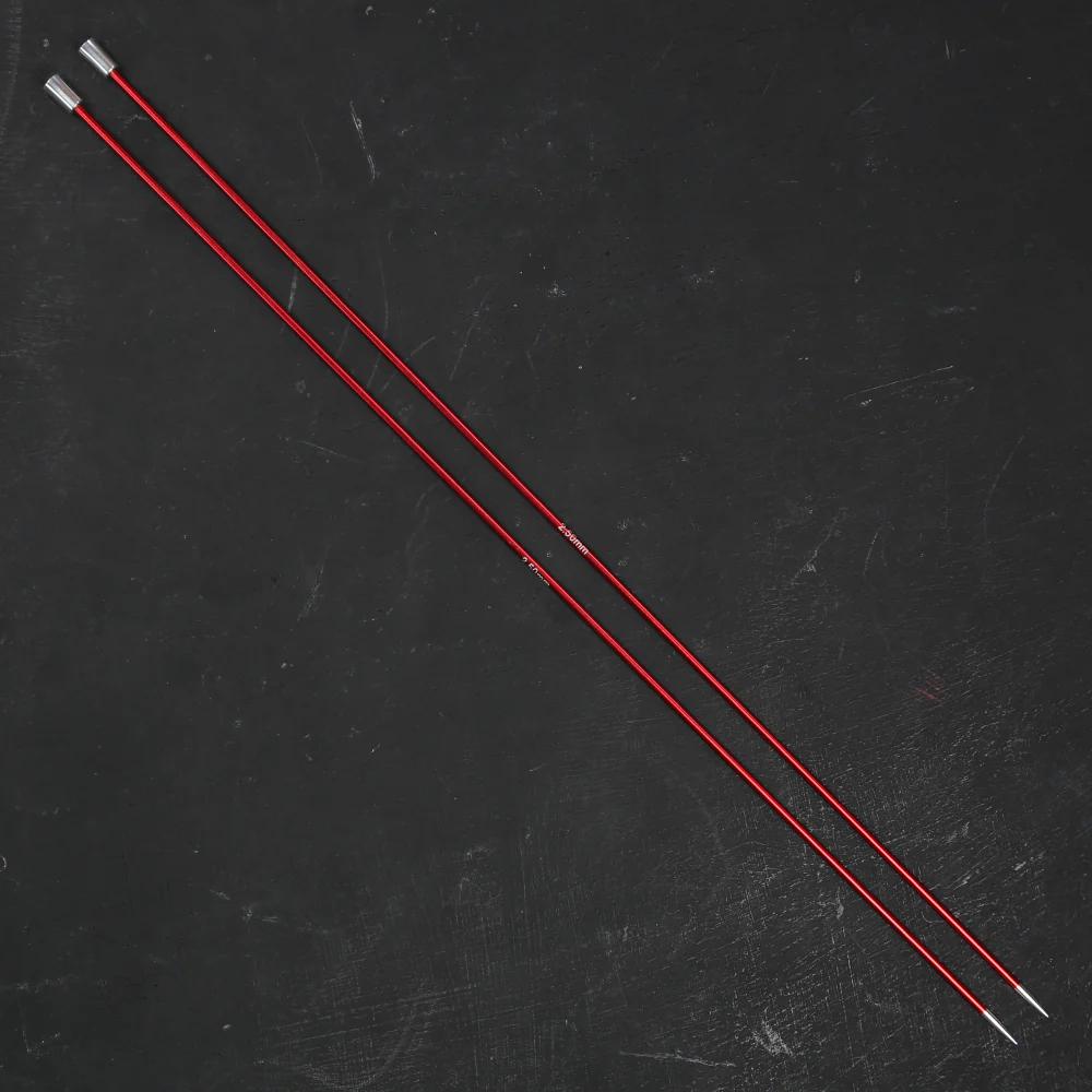 KnitPro Zing 2.5 mm 35 cm Metal Knitting Needles, Garnet - 47293 - Image 2