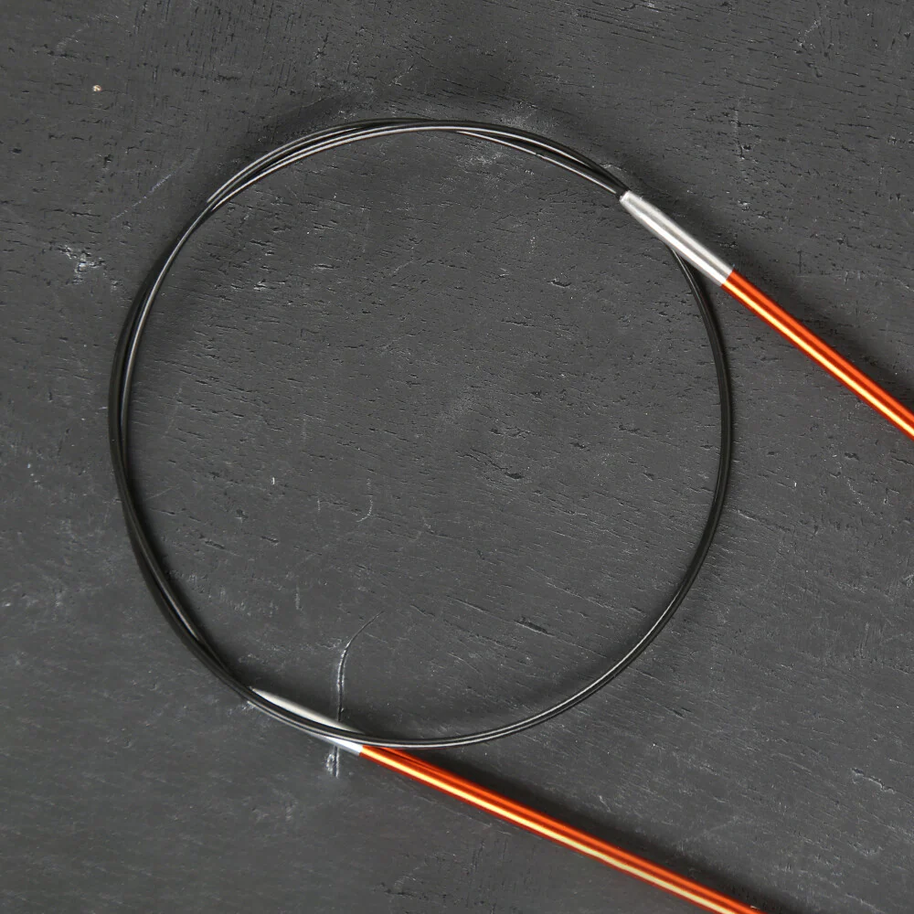 KnitPro Zing 2.75 mm 60 Cm Metal Circular Needles, Orange - 47094 - Image 2