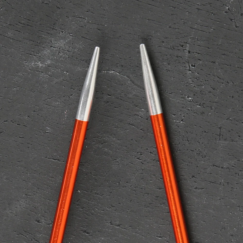 KnitPro Zing 2.75 mm 60 Cm Metal Circular Needles, Orange - 47094 - Image 3