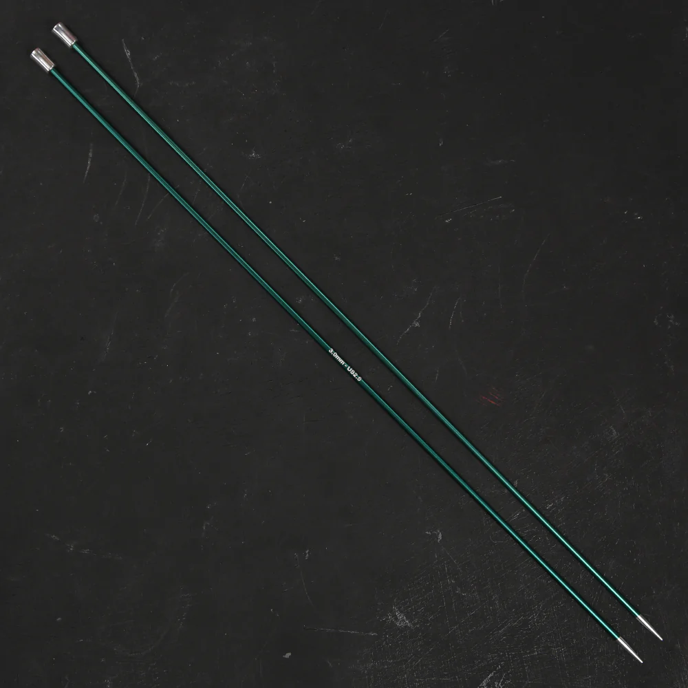 KnitPro Zing 3 mm 35 cm Metal Knitting Needles, Jade - 47295 - Image 2