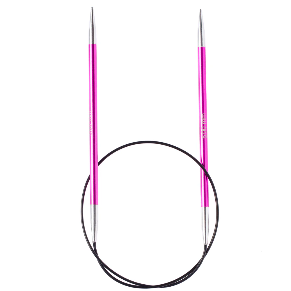KnitPro Zing 5 mm 120 cm Circular Knitting Needle, Purple -47191