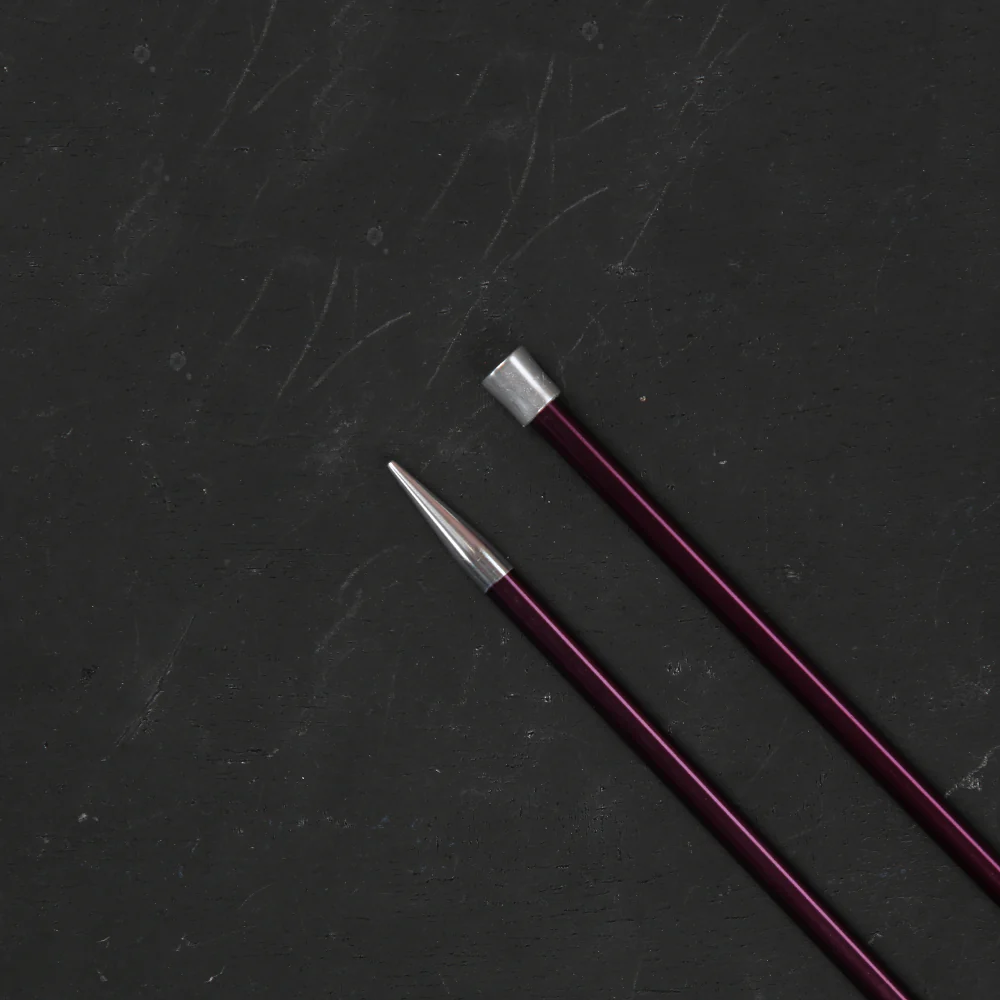 KnitPro Zing 6 mm 35 cm Metal Knitting Needles, Purple Velvet - 47303 - Image 3