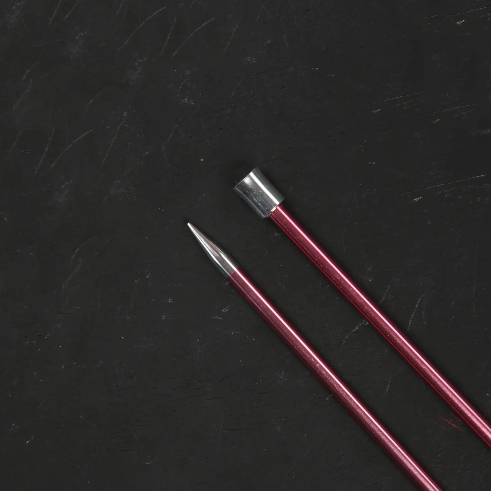 KnitPro Zing 6.5 mm 35 cm Metal Knitting Needles, Coral - 47304 - Image 3