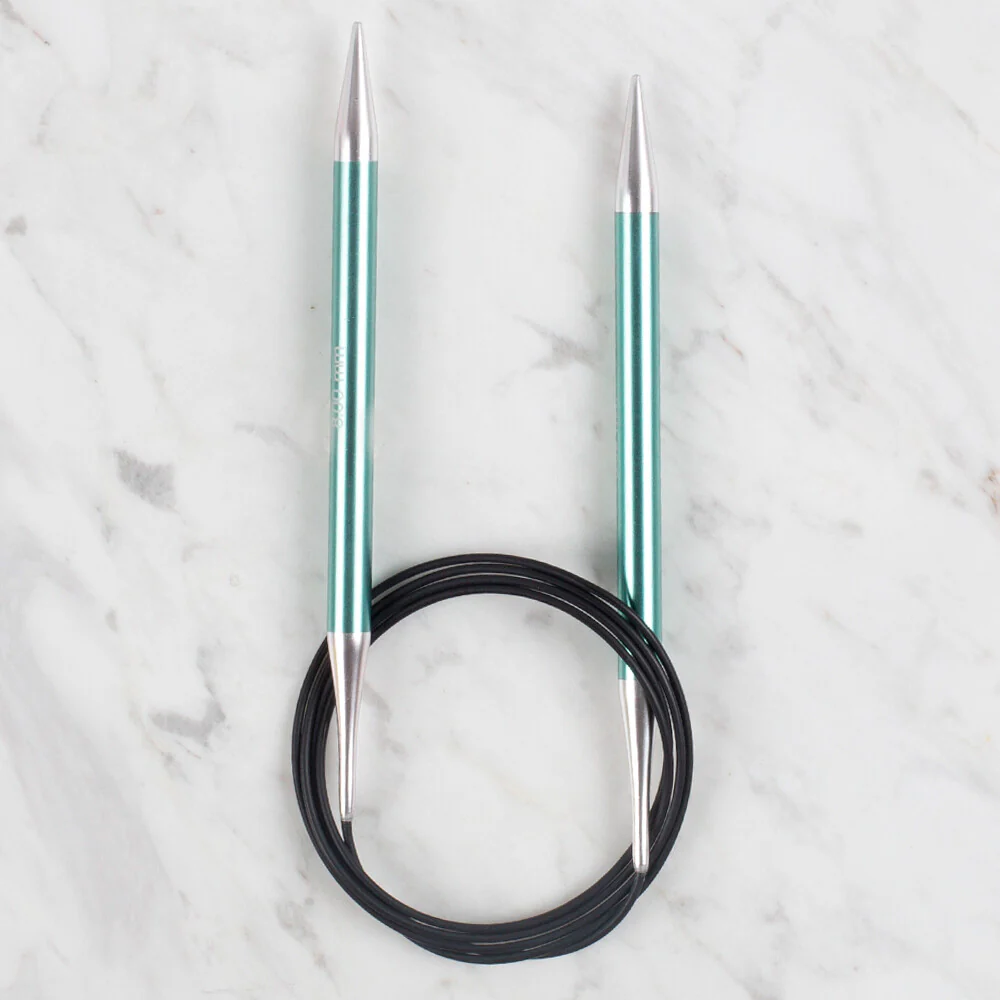 KnitPro Zing 8mm 120 cm Circular Knitting Needle, Emerald - 47196 - Image 2