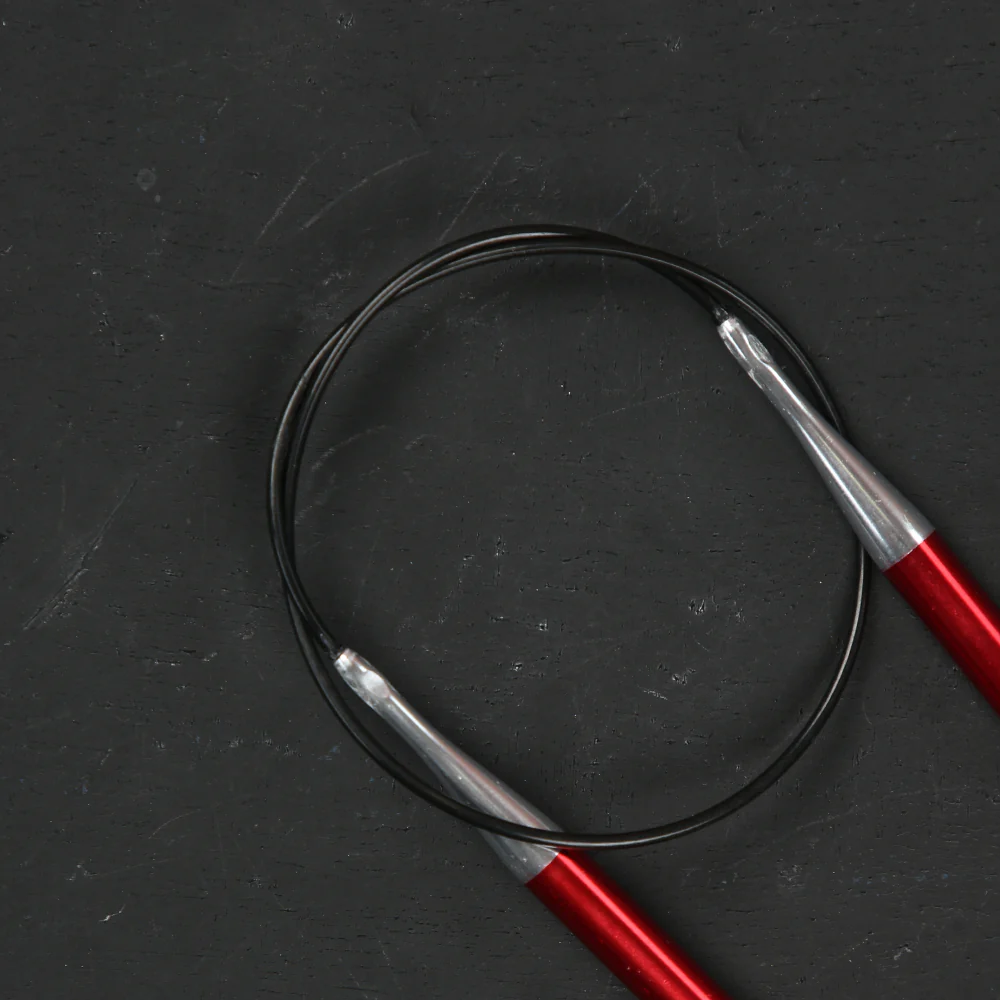 KnitPro Zing 9 mm 60 cm Metal Circular Needle, Garnet - 47107 - Image 3
