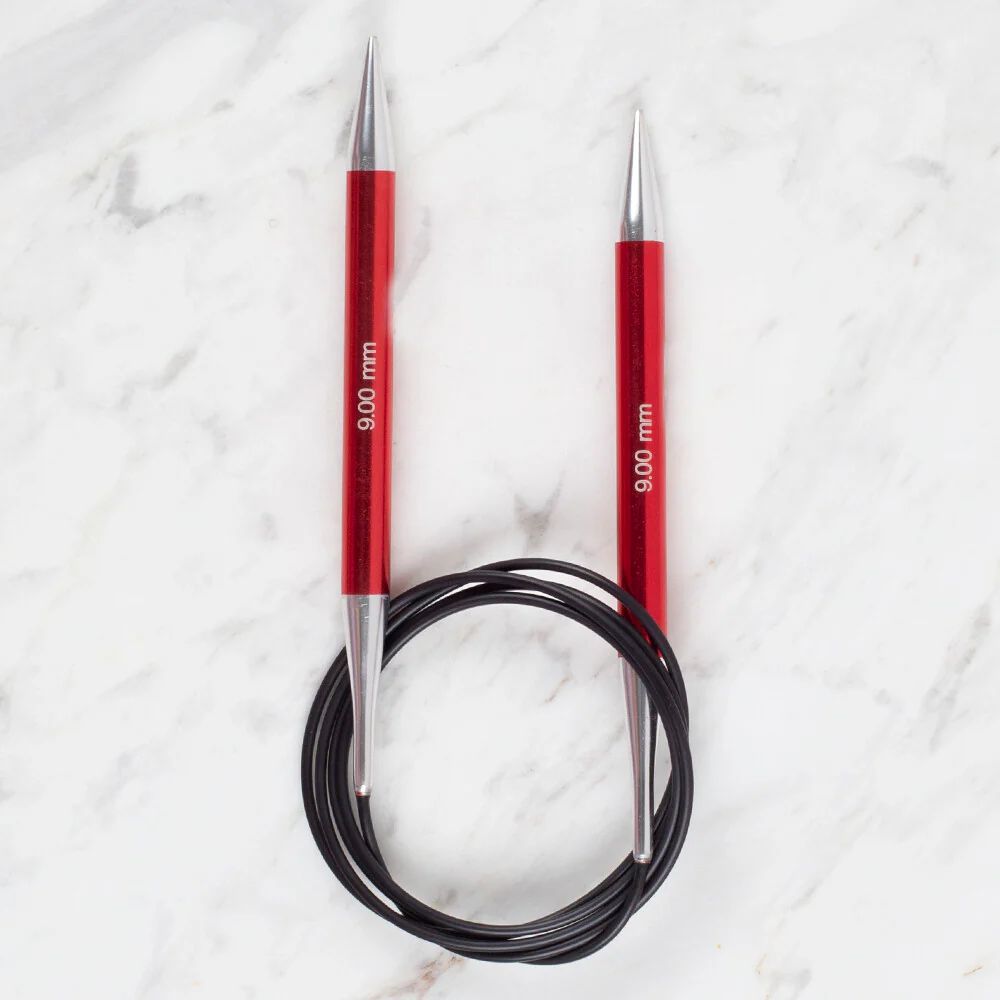 KnitPro Zing 9mm 120 cm Circular Knitting Needle, Garnet - 47197 - Image 2
