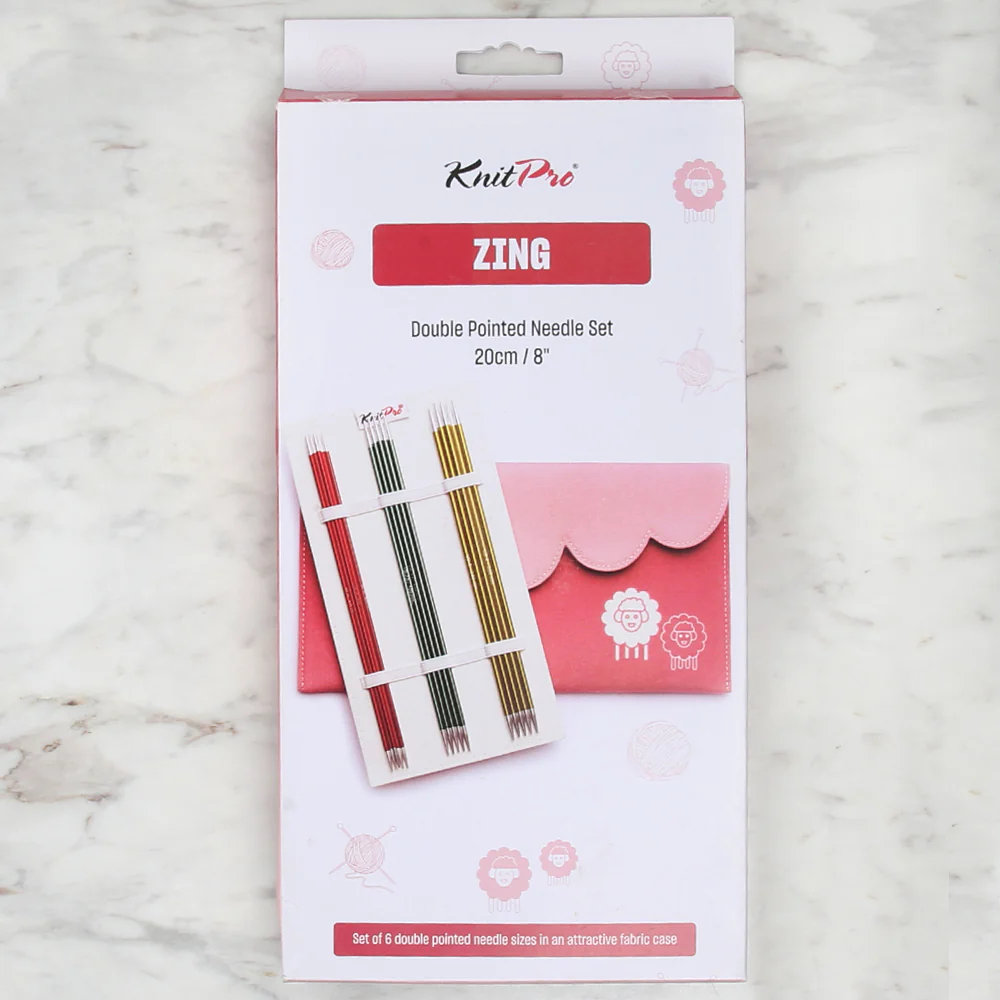 Knitpro Zing Sock Needle Set (20cm) - 47422