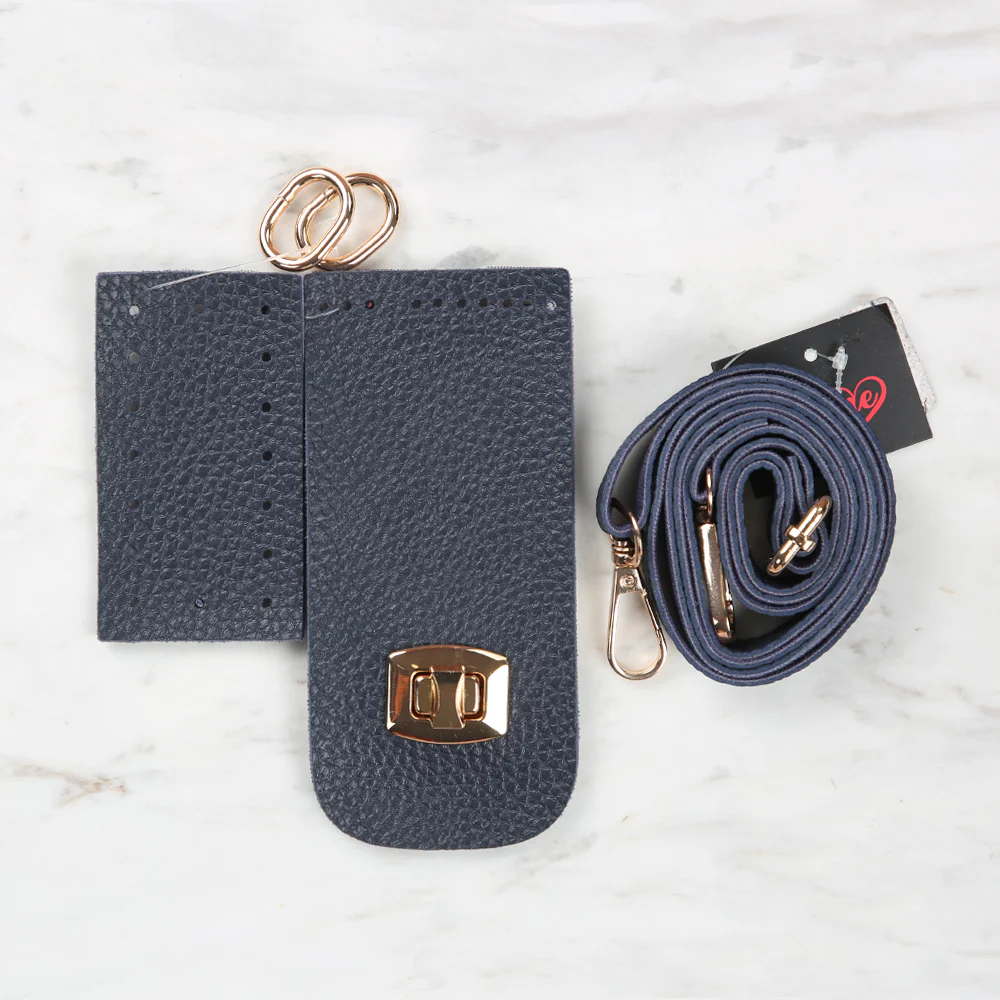 Knitted Base, Clip Phone Set 6.5x14 cm Blue BA-0058