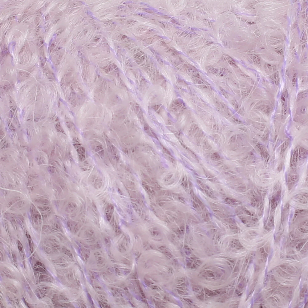 La Mia 50 Gr Alpaca Boucle Yarn, Lilac - L346 - Image 2