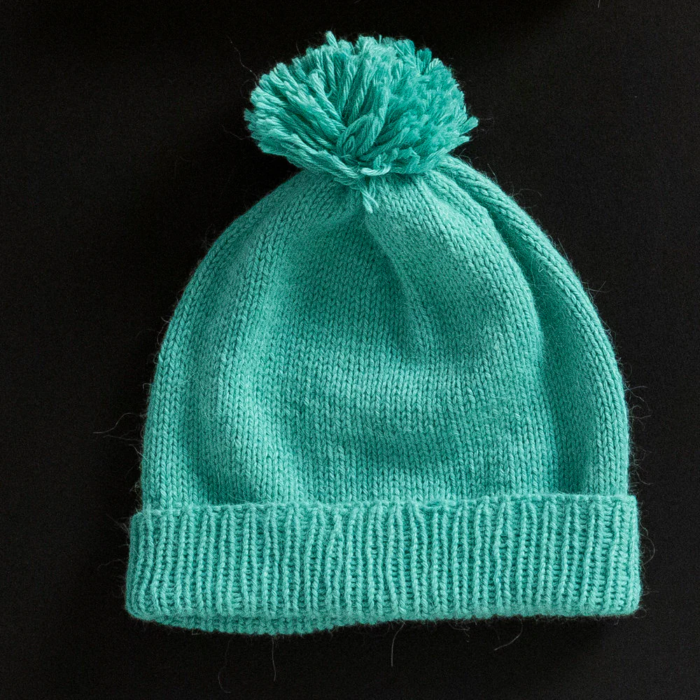La Mia Angora Beanie Kit, Mint Green - Image 2