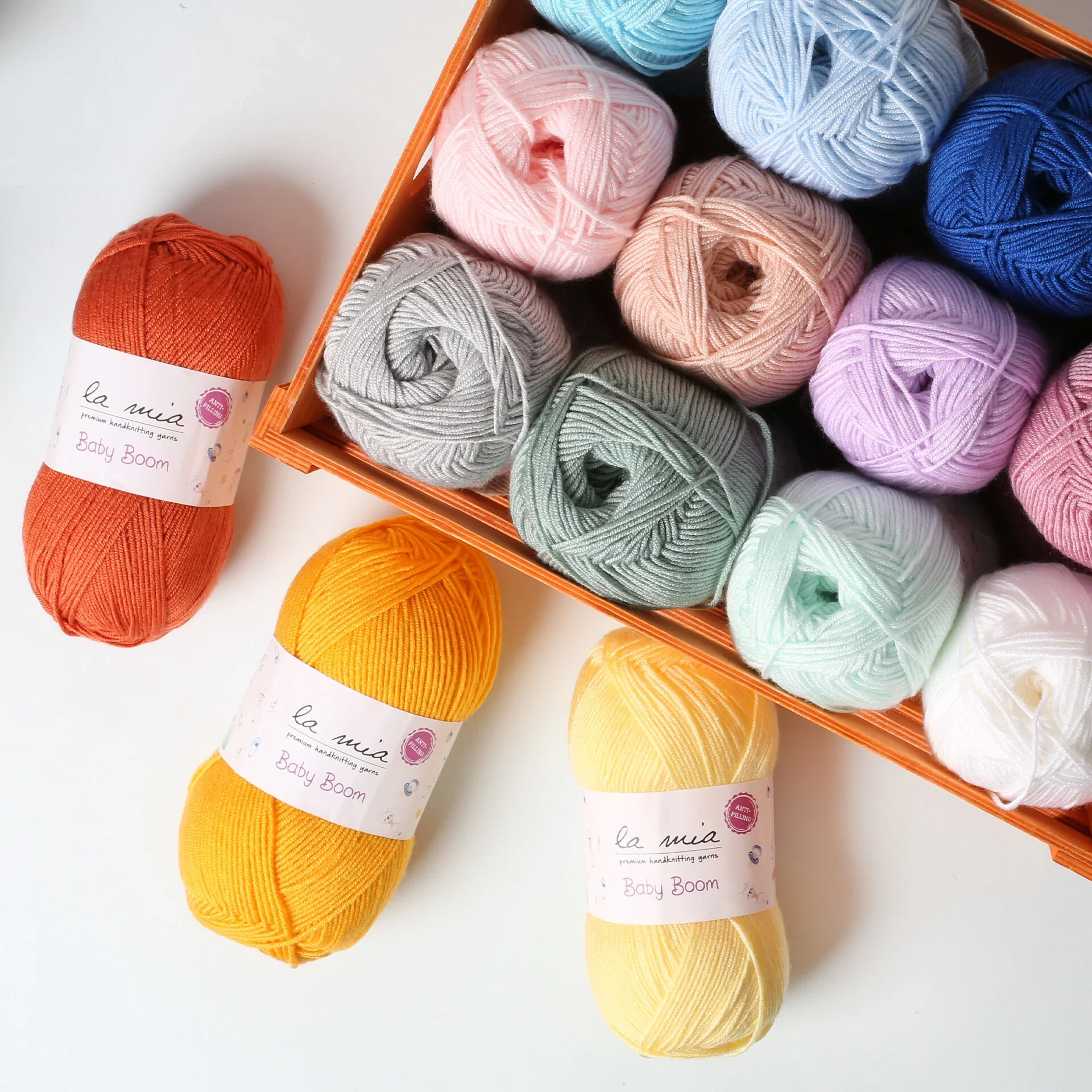 La Mia Baby Boom Knitting Yarn ,Lilac - 705 - Image 5