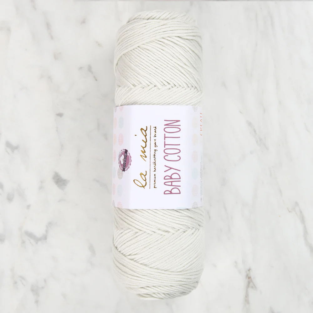 La Mia Baby Cotton Yarn, Light Cream - L050