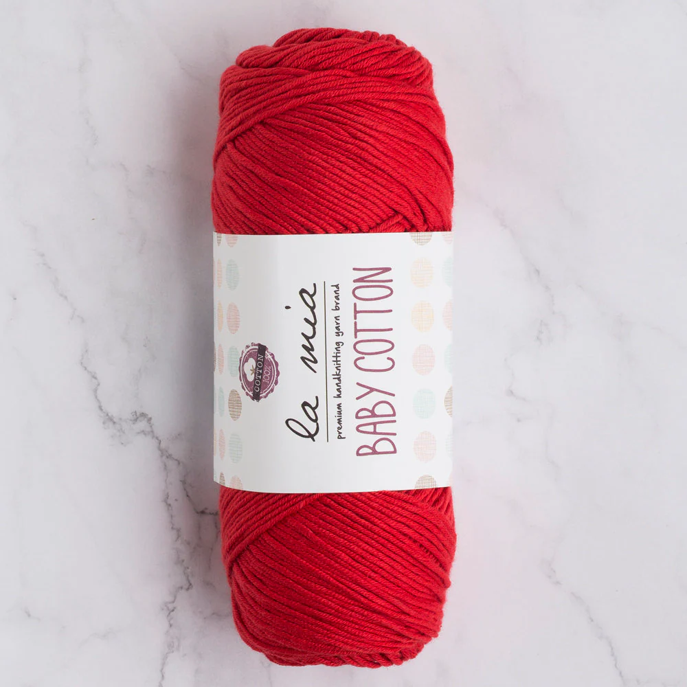 La Mia Baby Cotton Yarn, Red - L033