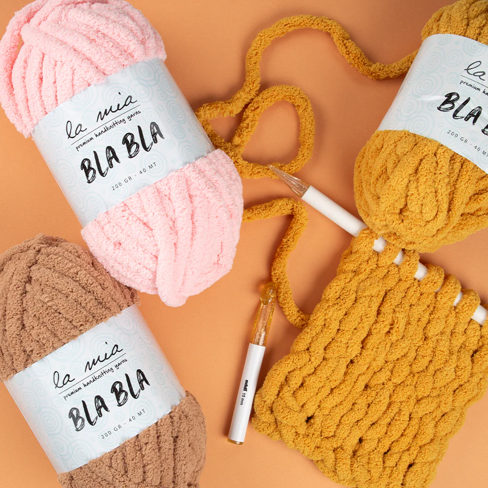 La Mia Bla Bla Hand Knitting Yarn ,Beige LB003 - Image 3