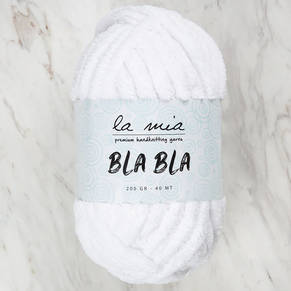 La Mia Bla Bla Hand Knitting Yarn ,White LB001