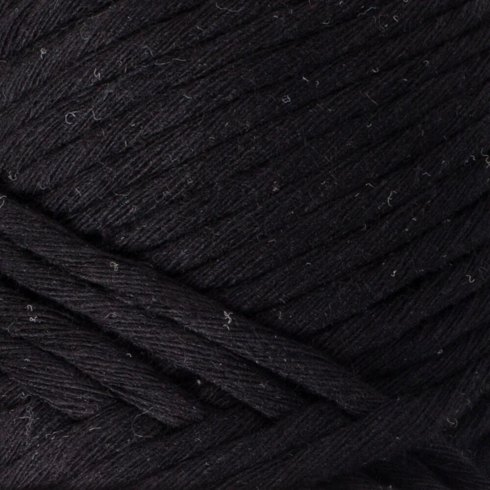 La Mia Boho Cotton Macrame Cord, Black - L006 - Image 2