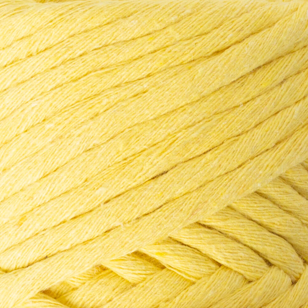 La Mia Boho Cotton Macrame Cord, Lemon Yellow  - L186 - Image 2