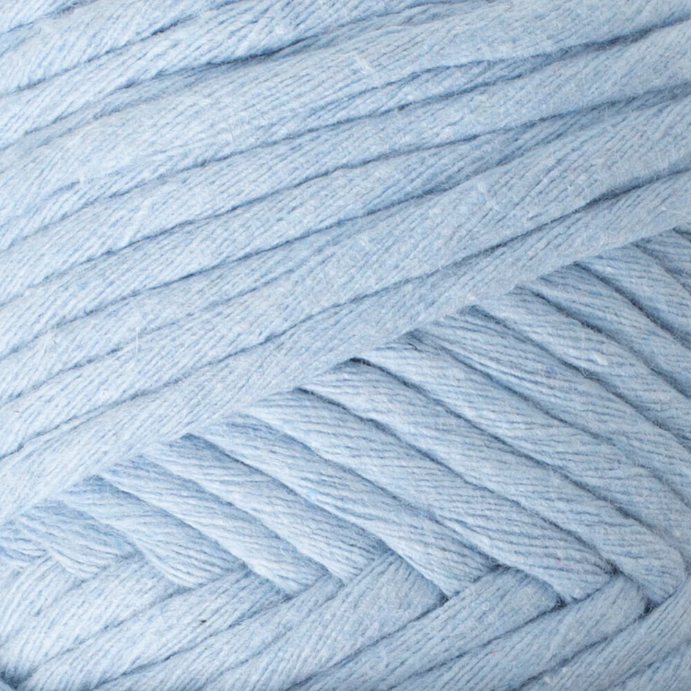 La Mia Boho Cotton Macrame Cord, Light Blue - L069 - Image 2