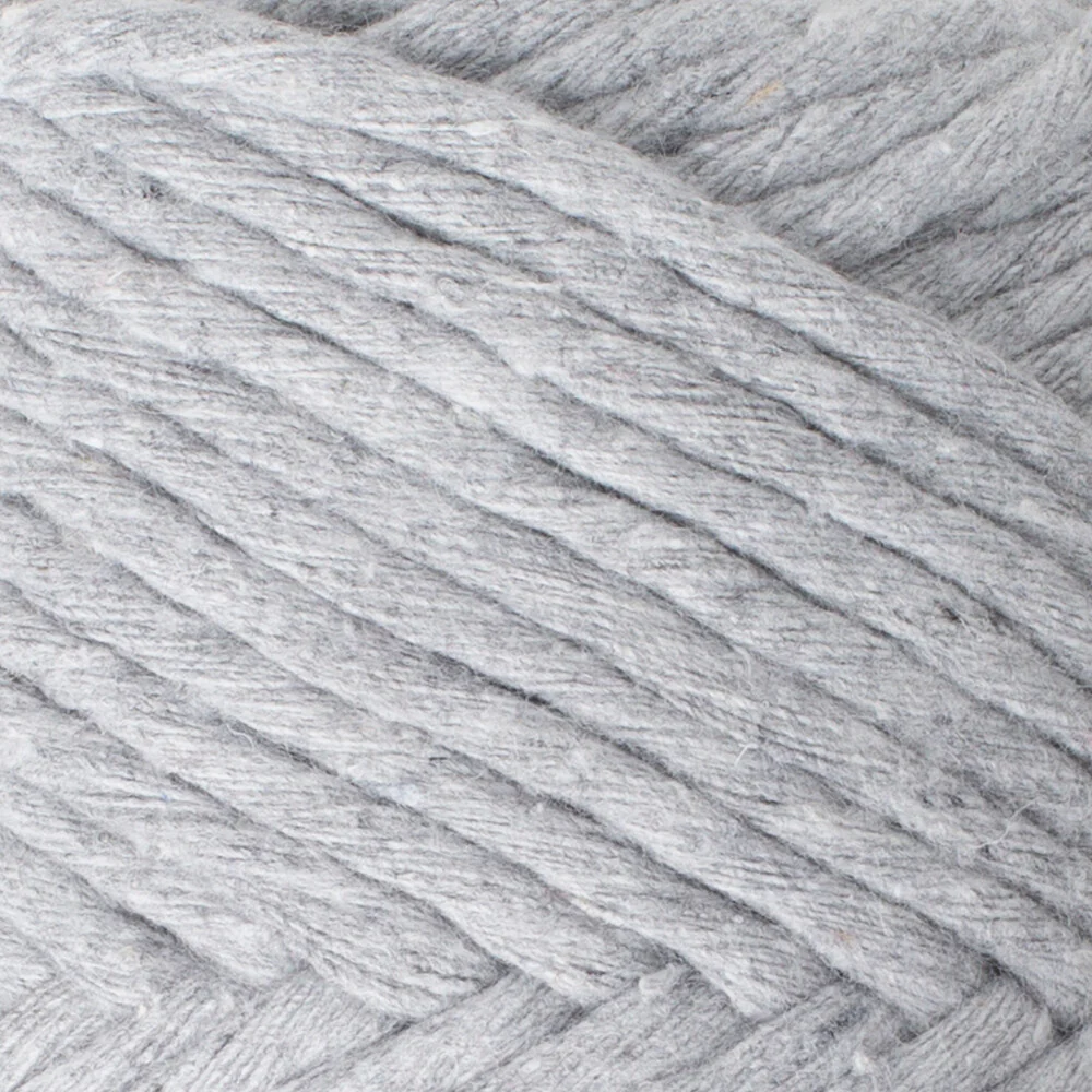 La Mia Boho Cotton Macrame Cord, Light Grey - L044 - Image 2