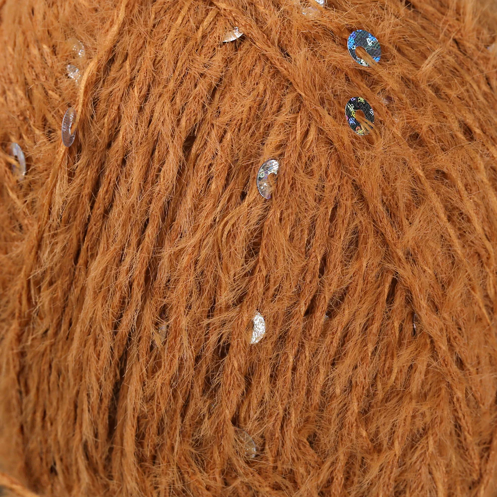 La Mia Club Paillettes Hand Kniitting Yarn, Cinnamon - 622 - Image 2