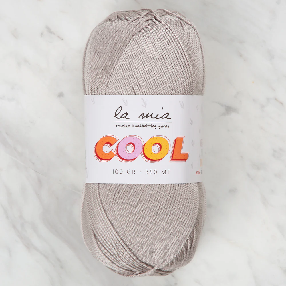 La Mia Cool Hand Knitting Yarn ,Grey L009