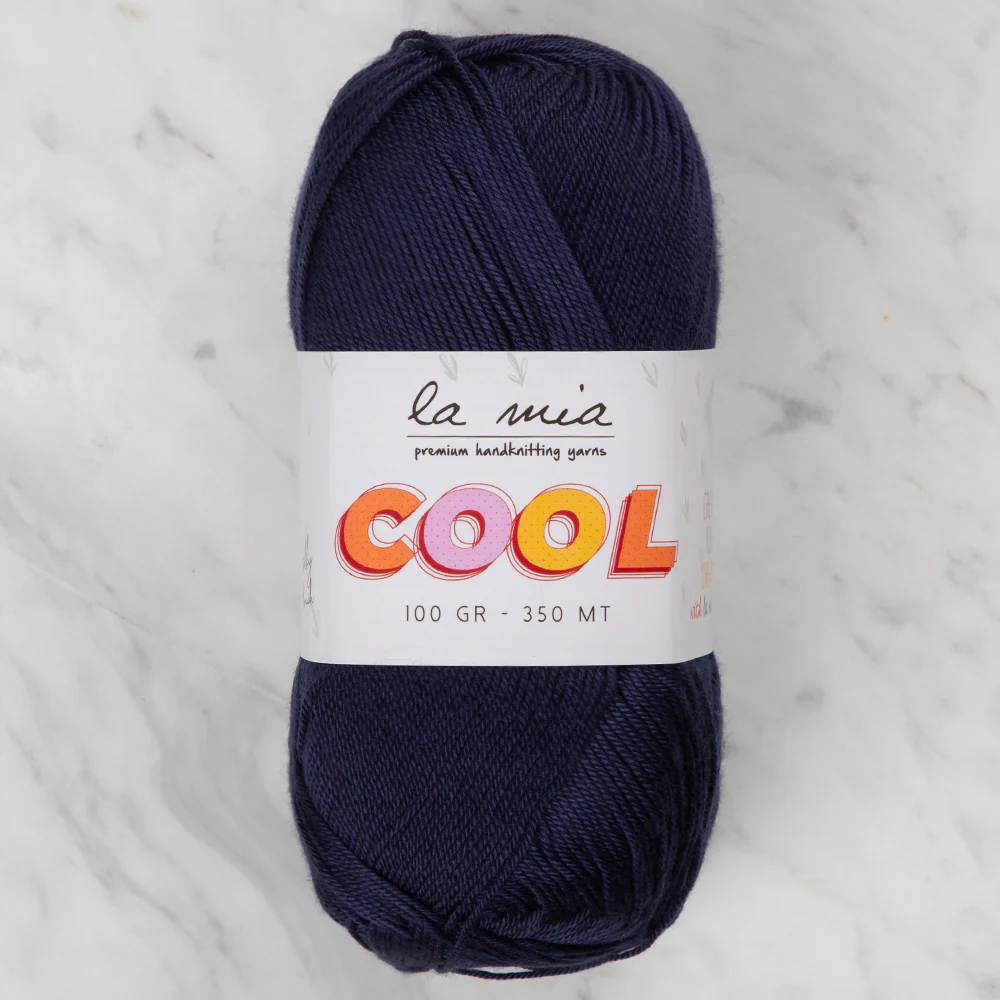La Mia Cool Hand Knitting Yarn ,Navy blue L023