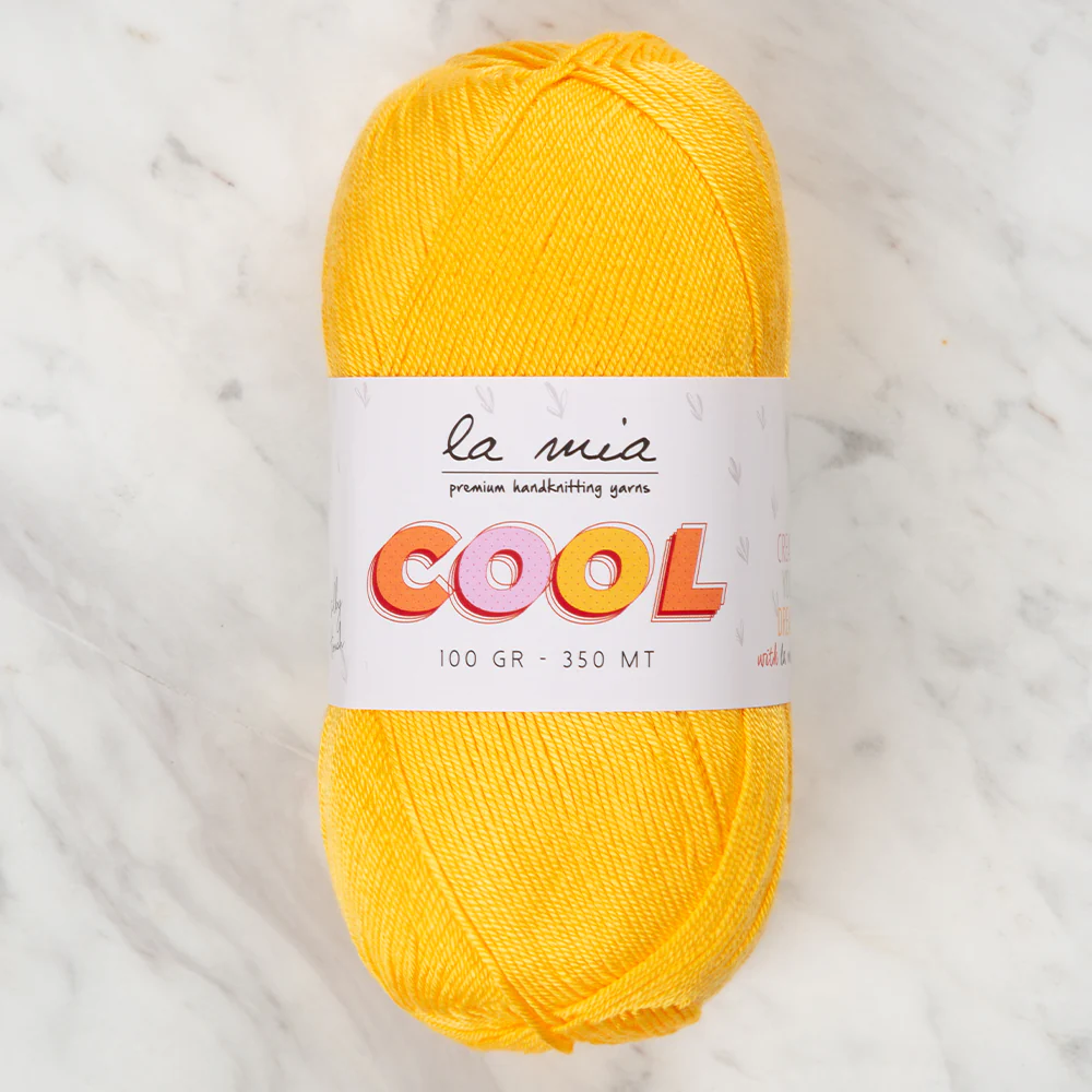 La Mia Cool Hand Knitting Yarn ,Yellow L003