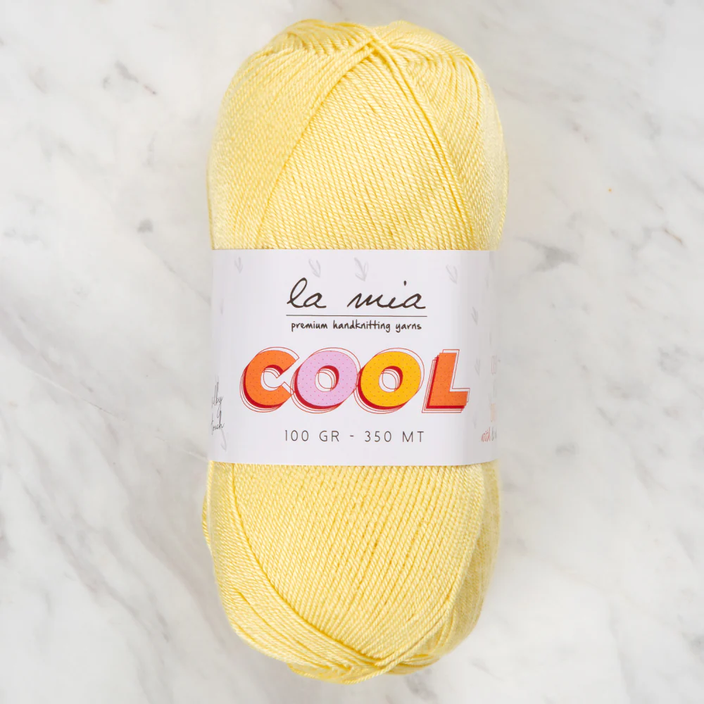 La Mia Cool Hand Knitting Yarn ,Yellow L011