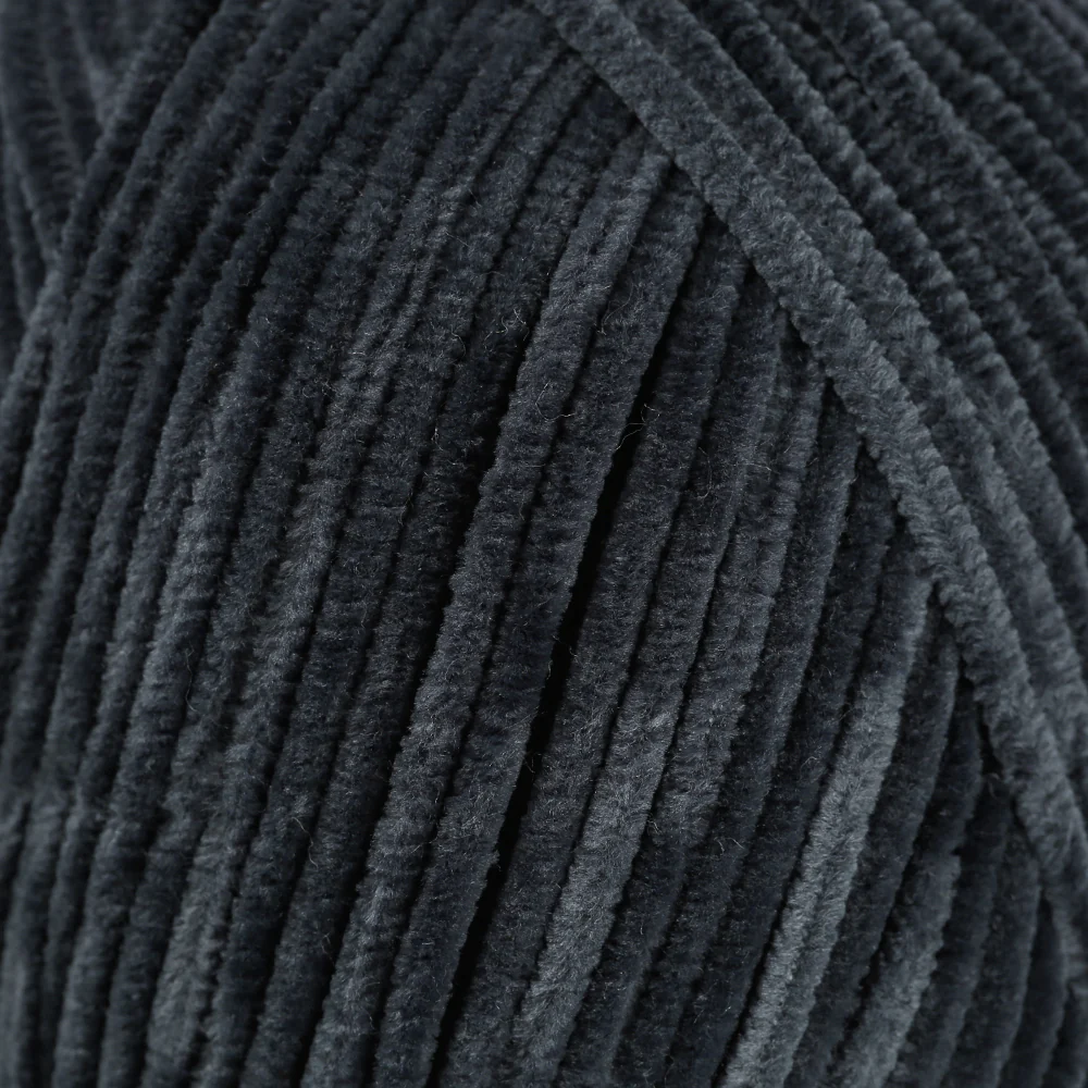 La Mia Elegance Fine Velvet Hand Knitting Yarn,Anthracite - L905 - Image 2