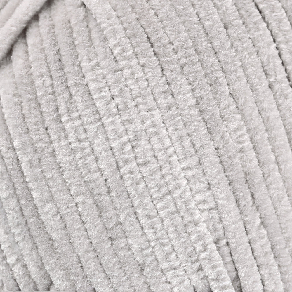 La Mia Elegance Fine Velvet Hand Knitting Yarn,Grey - L942 - Image 2