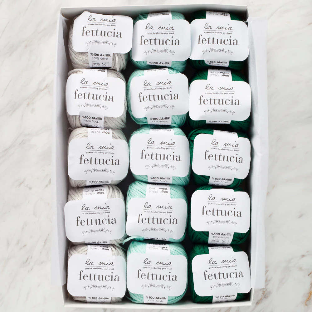 La Mia Fettucia Yarn Gift Set, Cactus - Image 2