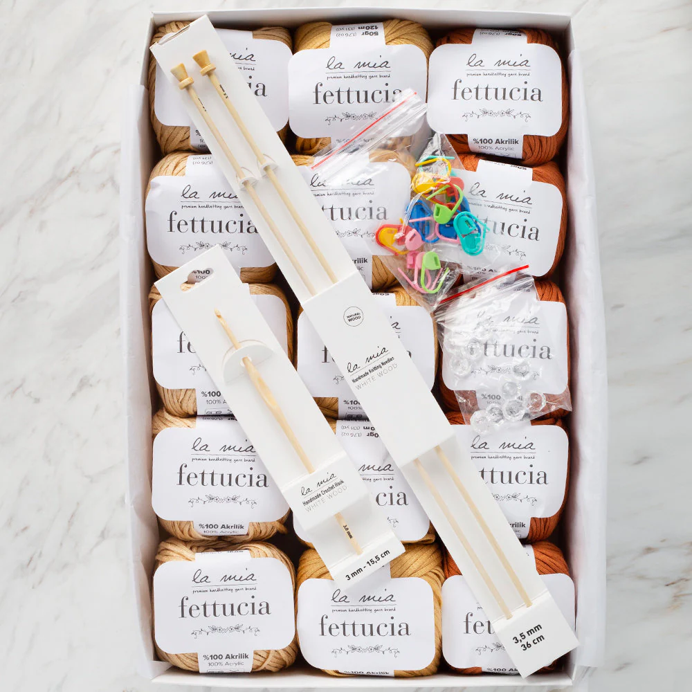 La Mia Fettucia Yarn Gift Set, Sunflower