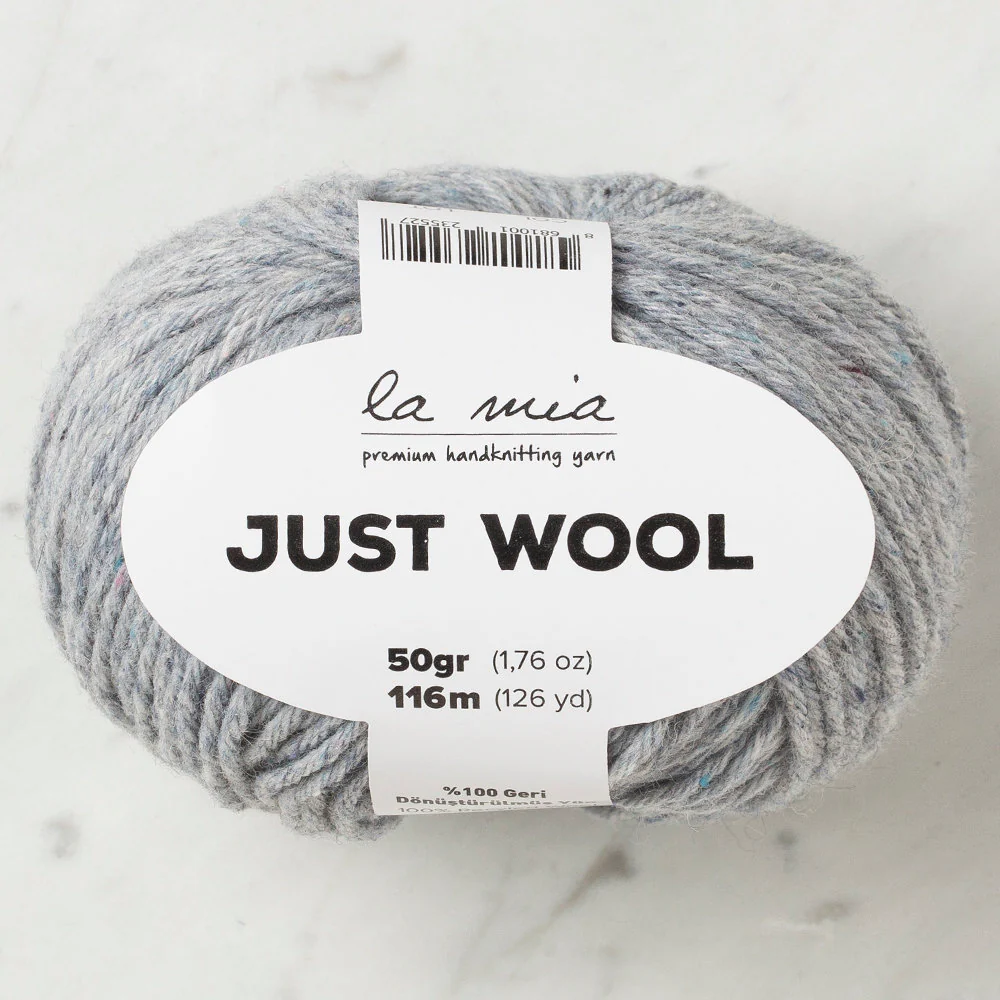 La Mia Just Wool Yarn, Light Grey - LT002