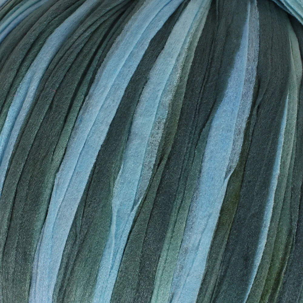 La Mia Lollipop Variegated Tape Yarn, Blue - LL005 - Image 2