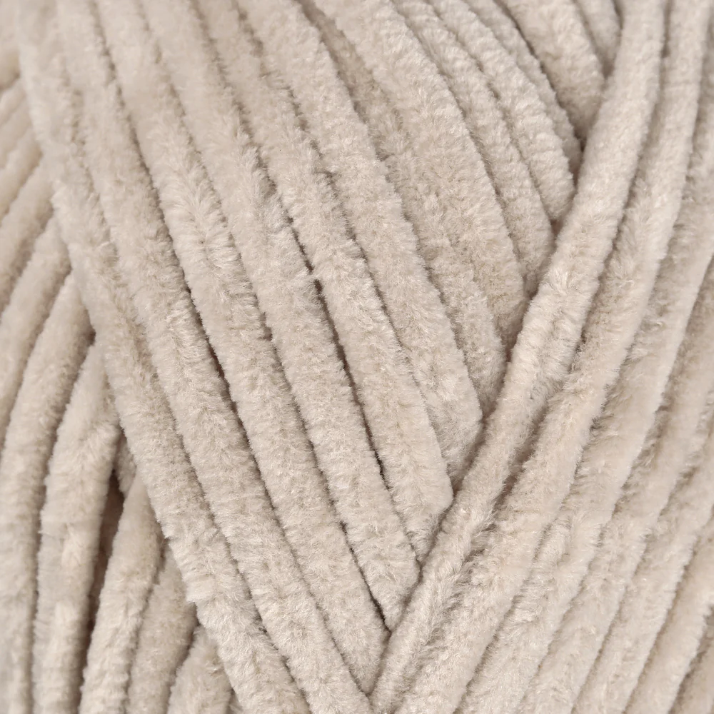 La Mia Mellow Chenille Yarn, Beige - 943 - Image 2