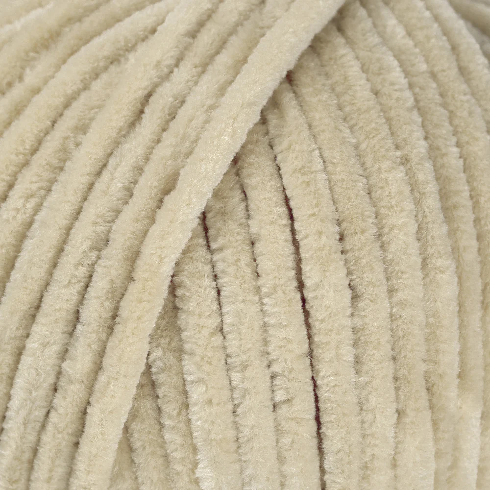 La Mia Mellow Chenille Yarn, Beige  - 957 - Image 2
