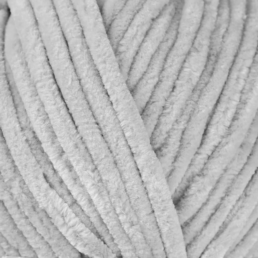 La Mia Mellow Chenille Yarn, Light Grey - 942 - Image 2